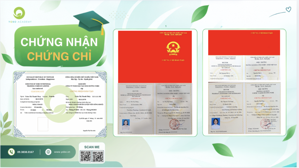Phân biệt bằng cấp chứng nhận và giấy phép hành nghề dinh dưỡng
