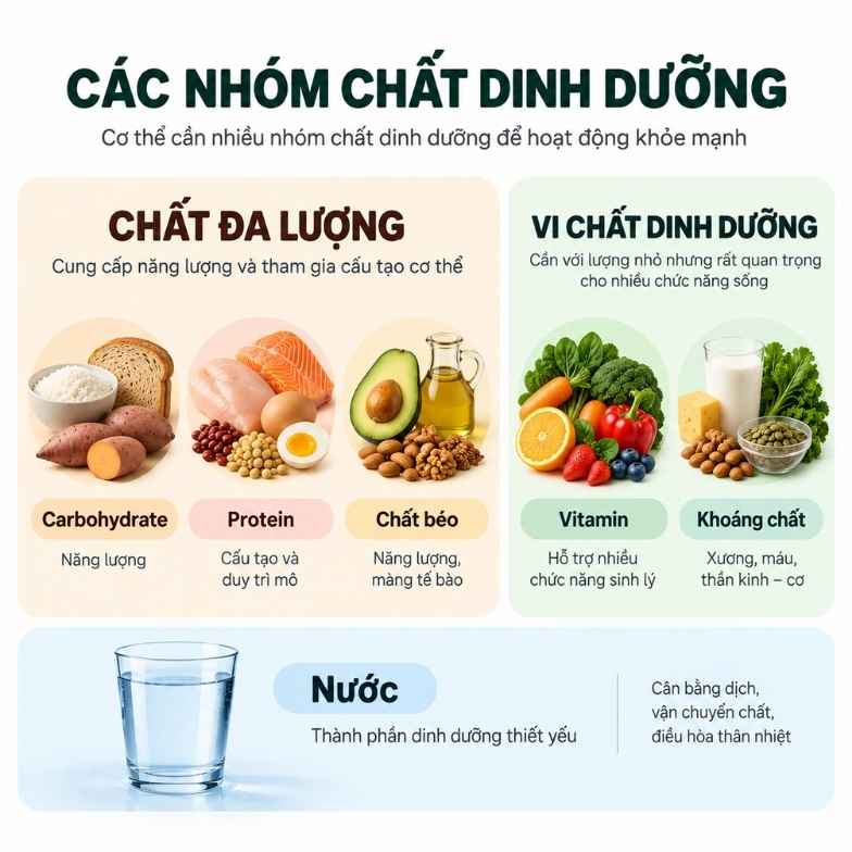 Phân biệt chất dinh dưỡng đa lượng và vi chất dinh dưỡng